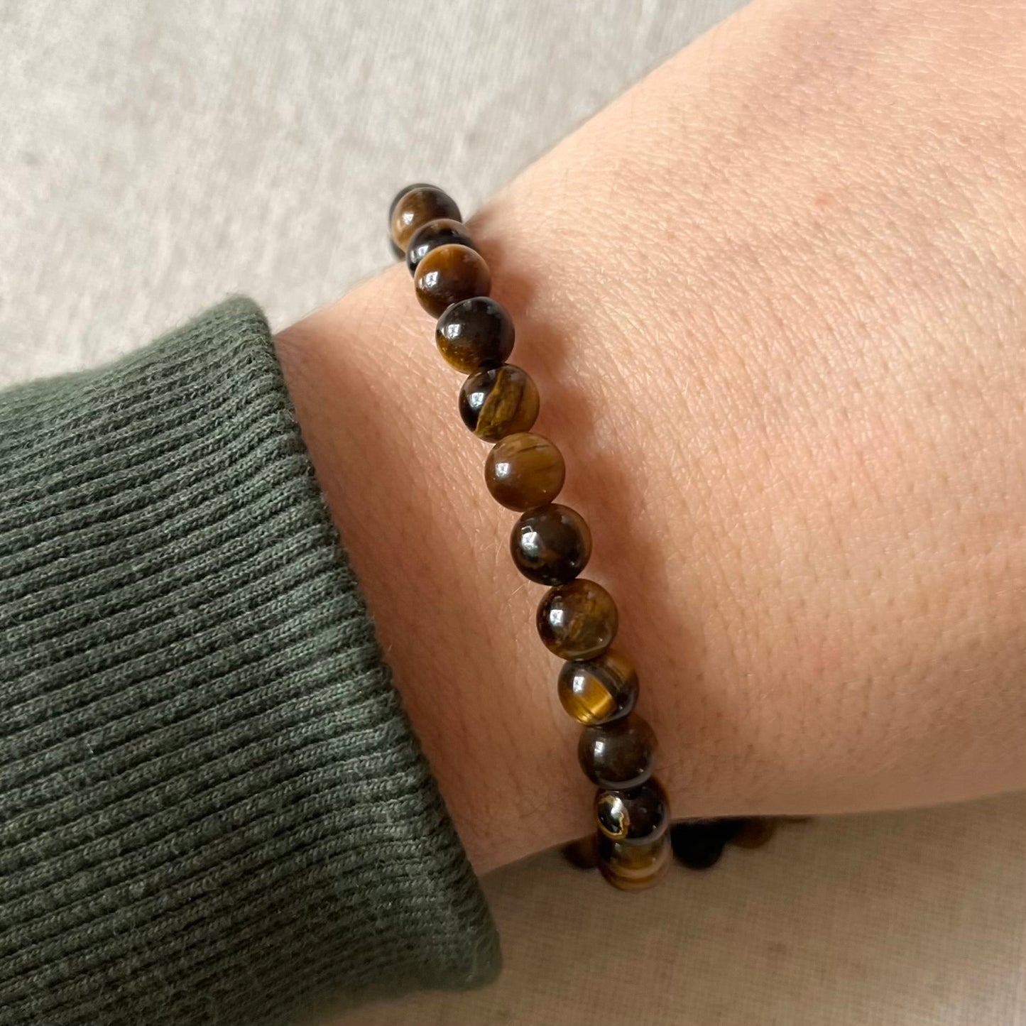 Tiger Eye 6mm Beaded Bracelet - Balance