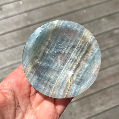 Blue Onyx Small Crystal Bowl - Calm, Peace, Grounding