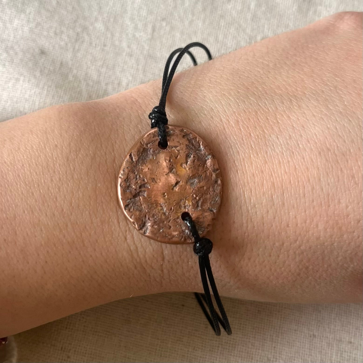 Copper Oval Cord Bracelet - Creativity, Motivation