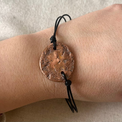 Copper Oval Cord Bracelet - Creativity, Motivation