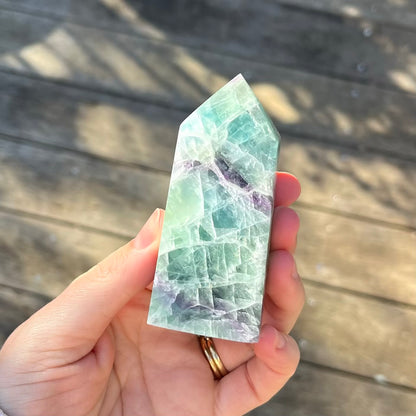 Candy Fluorite Small Tower Crystal - Vibrant, Clarifying, Uplifting