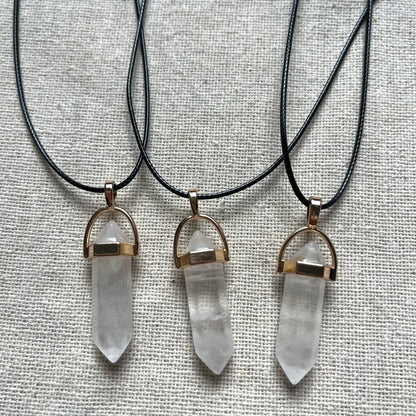 Energy Point Pendant - Clear Quartz
