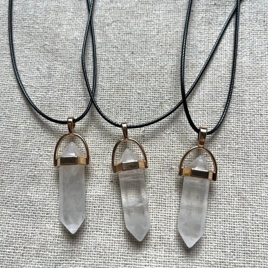 Energy Point Pendant - Clear Quartz