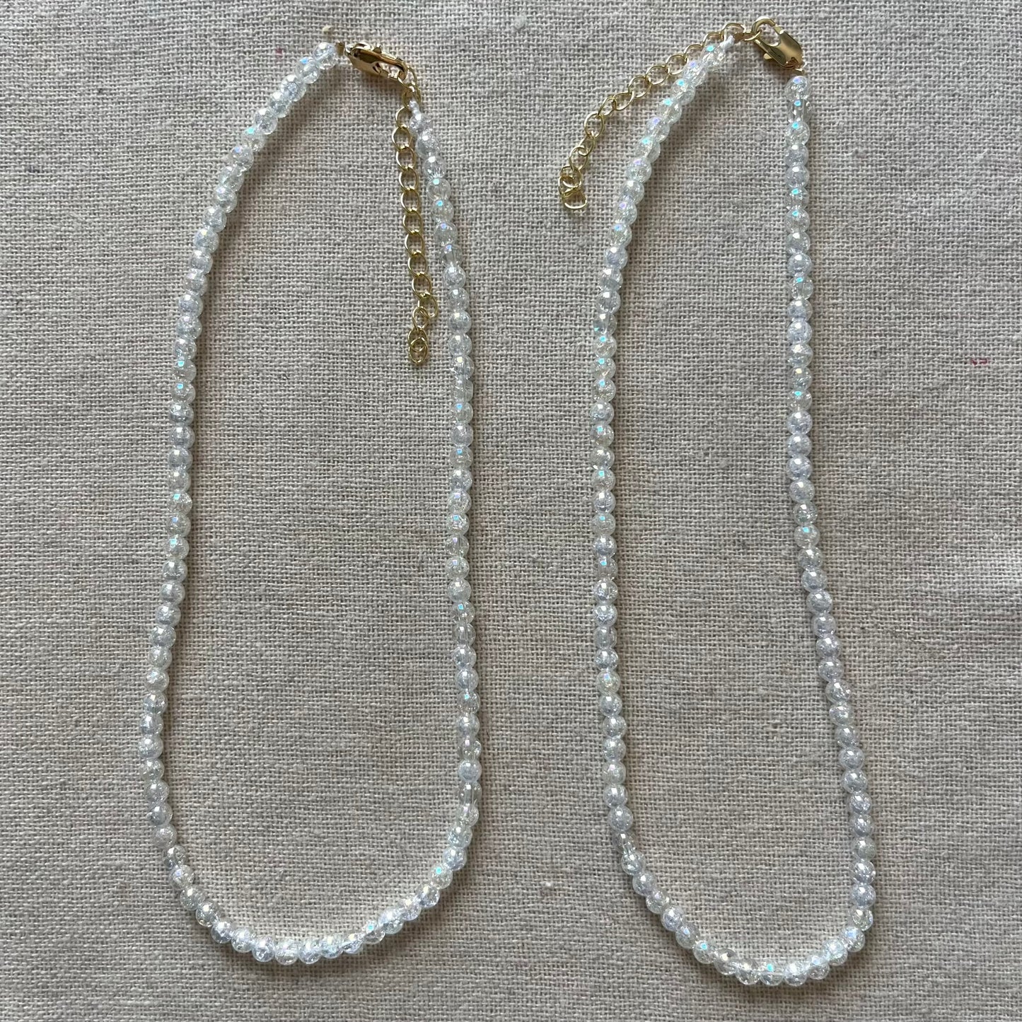 Angel Aura Quartz 4mm Beaded Necklace - Radiance