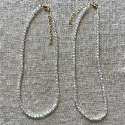 Angel Aura Quartz 4mm Beaded Necklace - Radiance