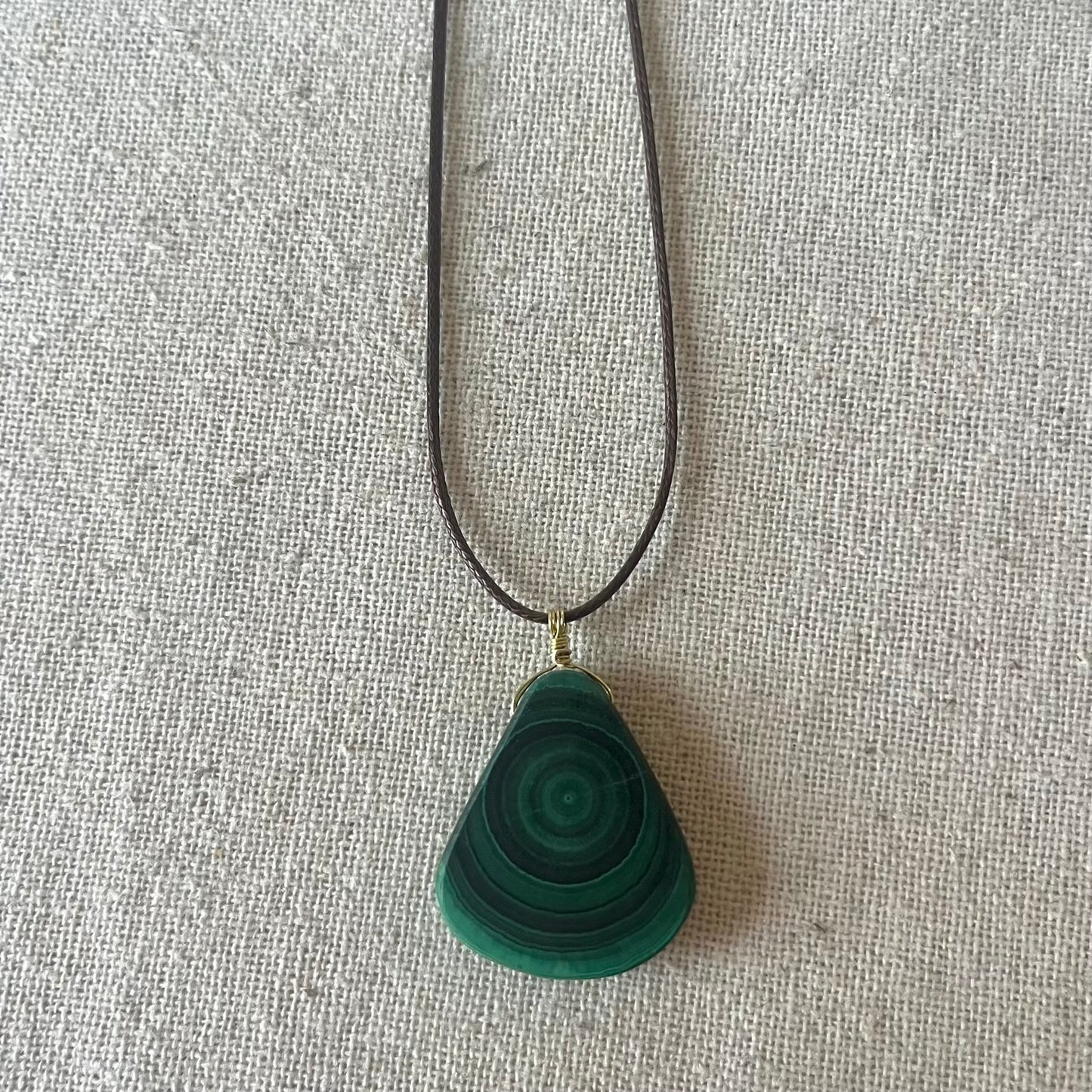 Malachite Swirl Pendant - ONE OF A KIND