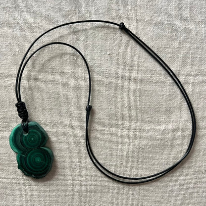 Malachite Swirl Pendant - ONE OF A KIND