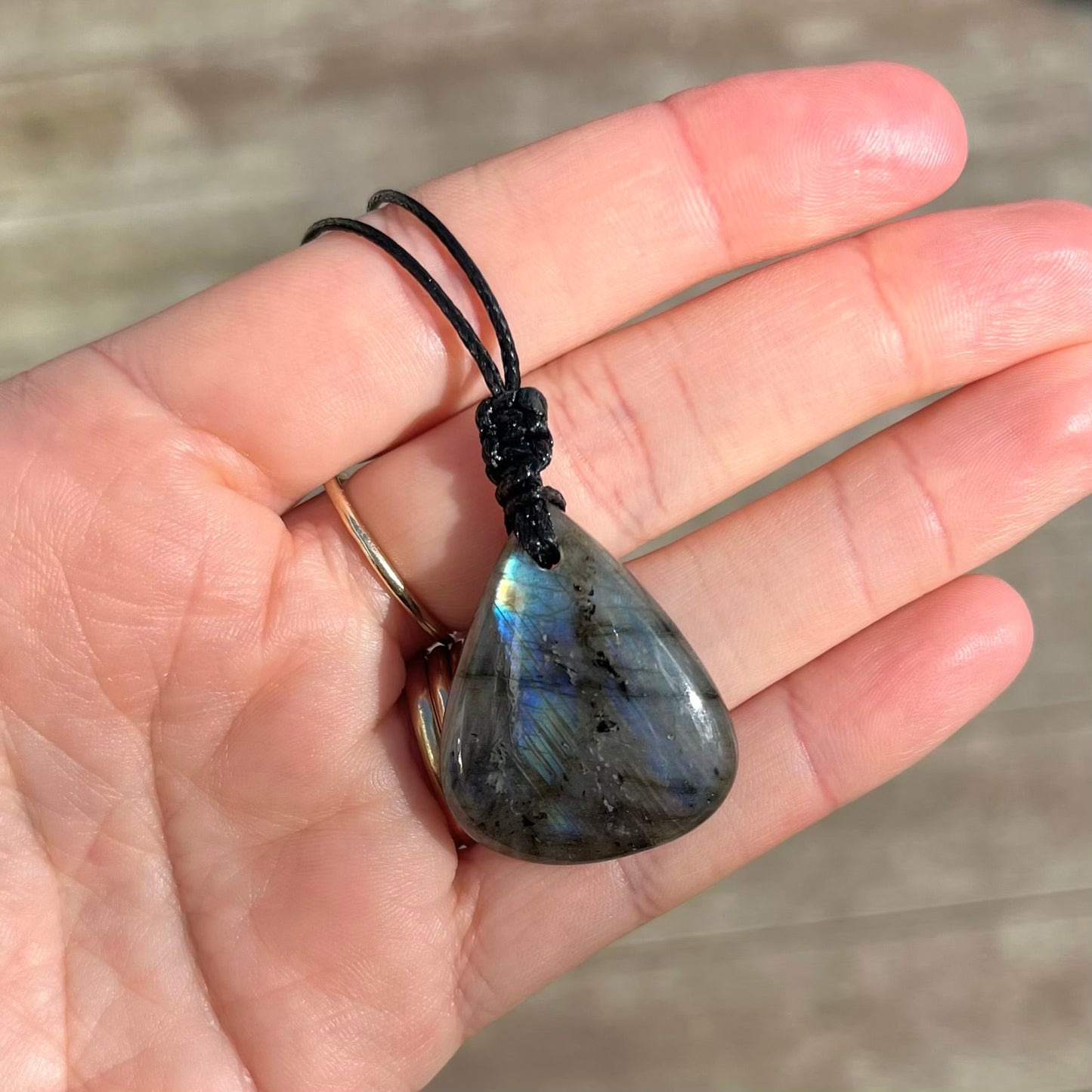 Labradorite Teardrop Small Pendant - ONE OF A KIND