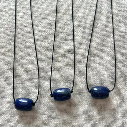Barrel Pendant - Lapis Lazuli