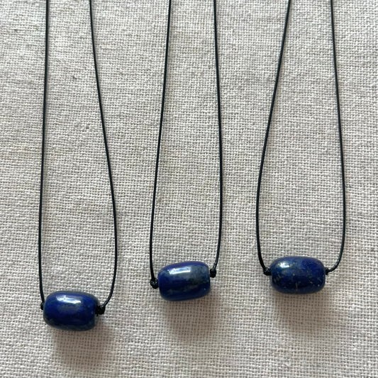 Barrel Pendant - Lapis Lazuli