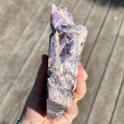 Chevron Amethyst Large Slab Crystal -  Intuition, Spiritual Awareness
