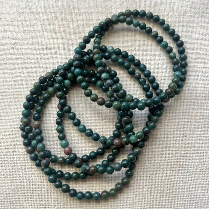 Bloodstone 4mm Beaded Bracelet - Purify