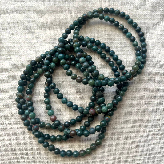 Bloodstone 4mm Beaded Bracelet - Purify
