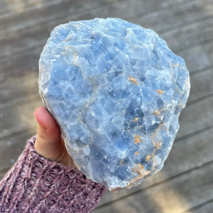 Blue Calcite Large Raw Crystal - Calm, Relaxation
