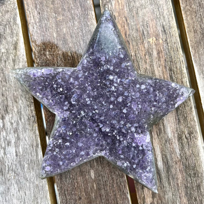 Amethyst Large Star Crystal - Calming, Protective, Balancing