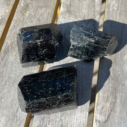 Black Tourmaline Small Raw Crystal - Protection