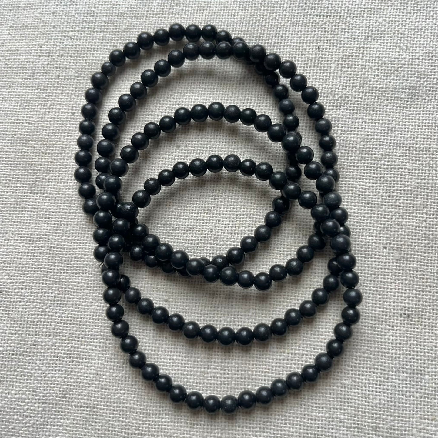 Shungite 4mm Beaded Bracelet - Detoxification