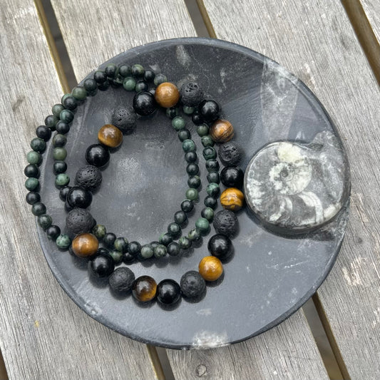 Goniatite Fossil Small Dish - Ancient, Grounding, Strength