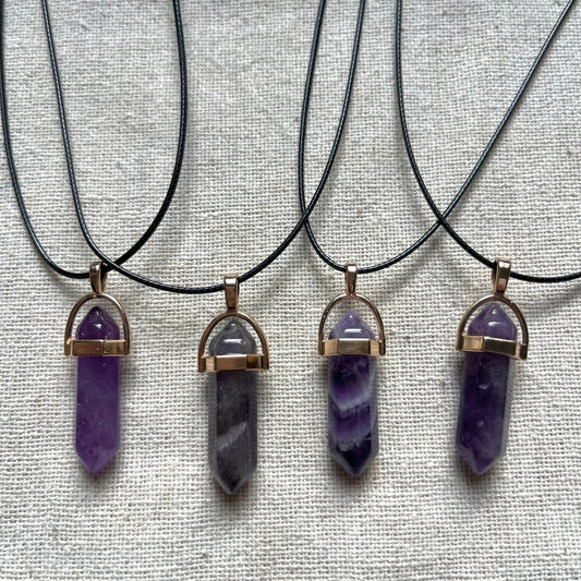 Energy Point Pendant - Amethyst