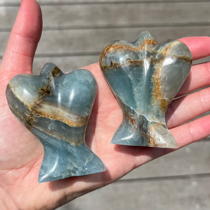 Blue Onyx Medium Angel Crystal - Calm, Peace, Grounding