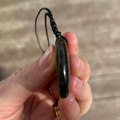 Labradorite Oval Small Pendant - ONE OF A KIND