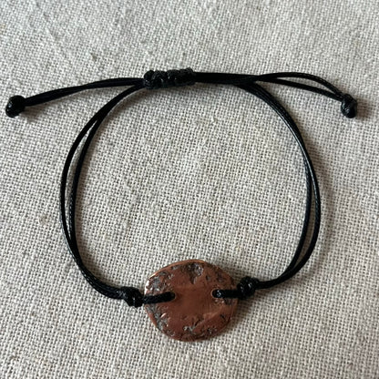 Copper Oval Cord Bracelet - Energy, Vitality, Balance