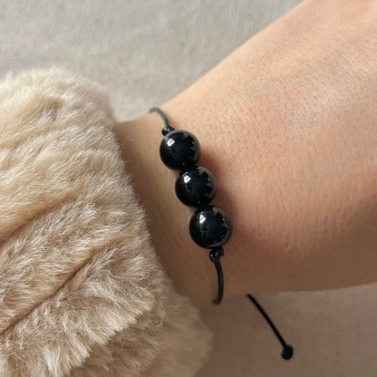 Trinity Cord Bracelet - Black Onyx