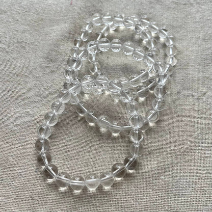 Clear Quartz 8mm Beaded Bracelet - Master Healer