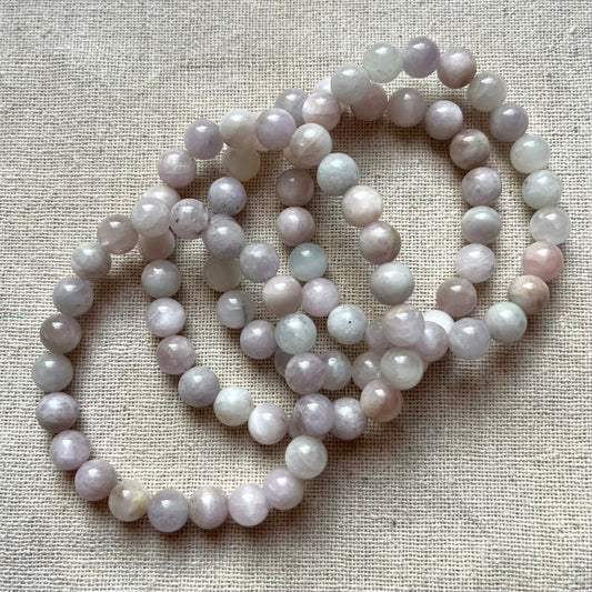 Kunzite 8mm Beaded Bracelet - Emotional Healing