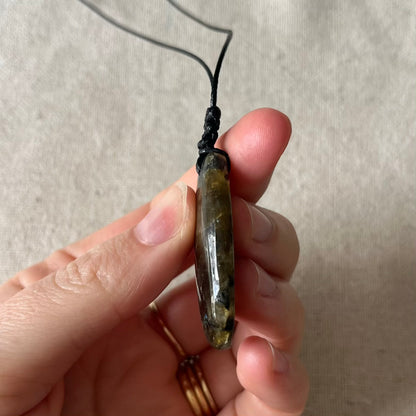 Labradorite Oval Medium Pendant - ONE OF A KIND