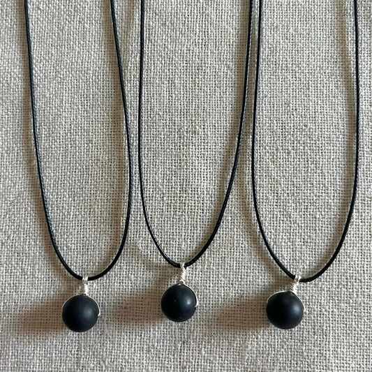 Sphere Pendant - Shungite
