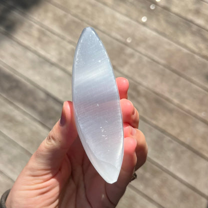 Selenite Moon Crystal - High Vibe, Protection, Spiritual Connection