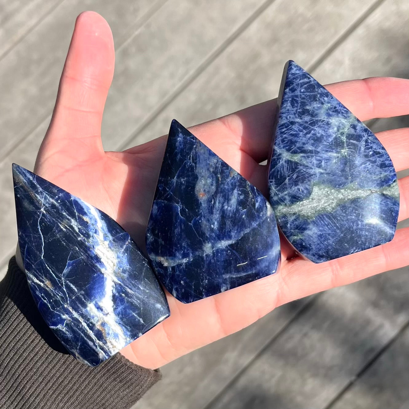 Sodalite Medium Flame Crystal - Insight, Calm, Grounding