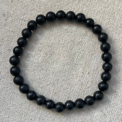 Shungite 6mm Beaded Bracelet - Detoxification