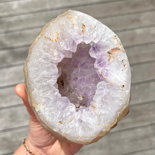 Amethyst Large Geode Crystal - Calming, Protective, Balancing
