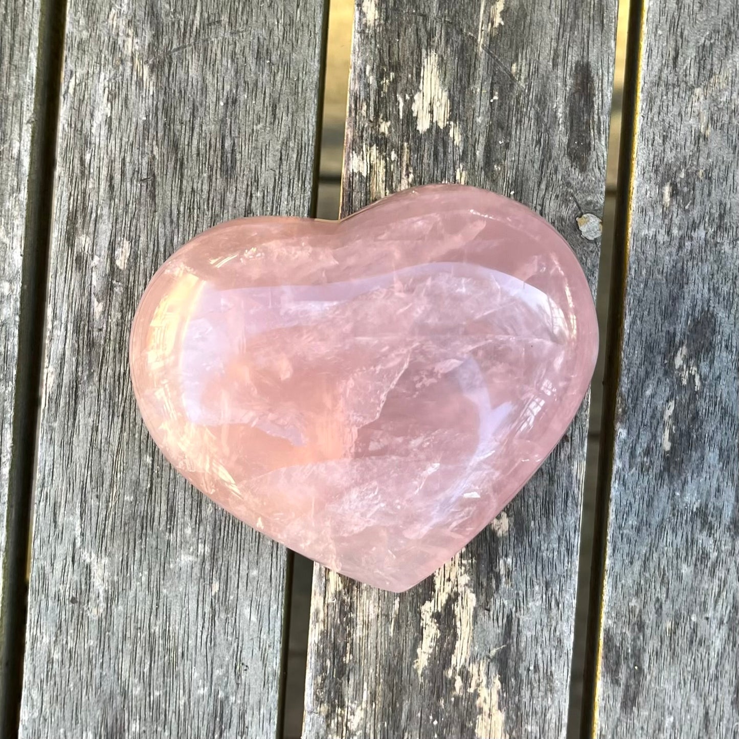 Rose Quartz Large Heart Crystal - Unconditional Love, Emotional Healing
