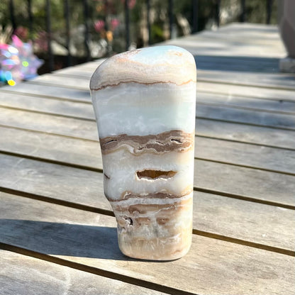 Caribbean Calcite Freeform Crystal - Soothing, Expansive, Calming