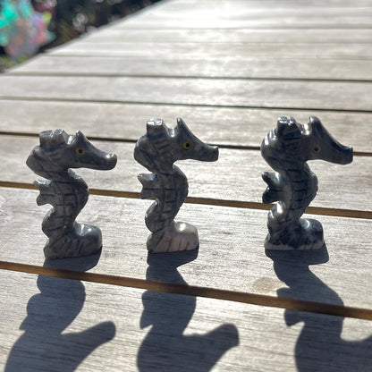 Marmoline Small Seahorse Crystal - Grounding, Harmonising, Gentle
