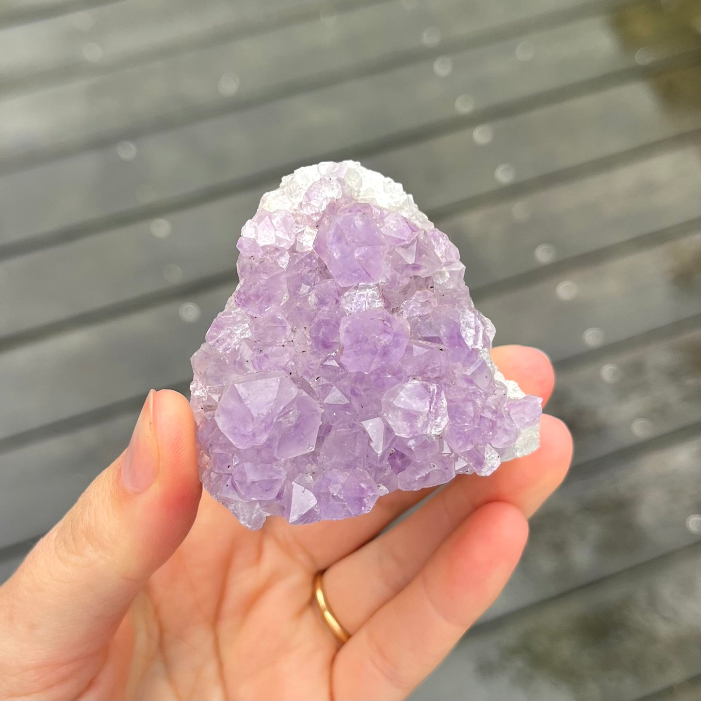 Amethyst Small Base-Cut Crystal - Calming, Protective, Balancing