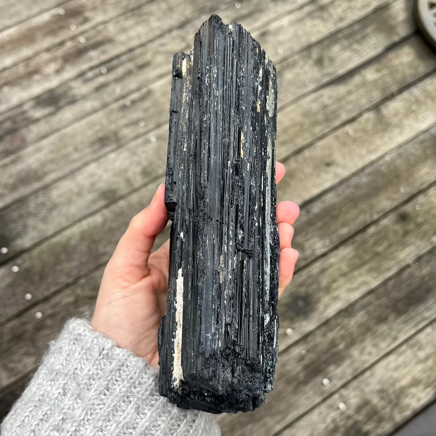 Black Tourmaline XL Raw Crystal - Protection