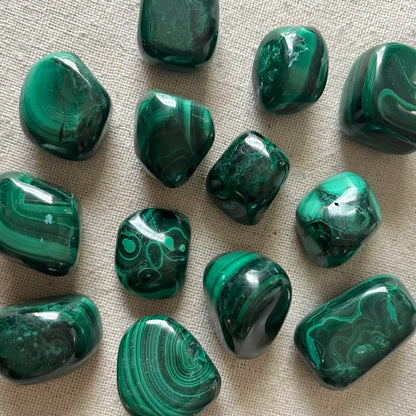 Malachite Tumble Stone - Transformation, Emotional Healing