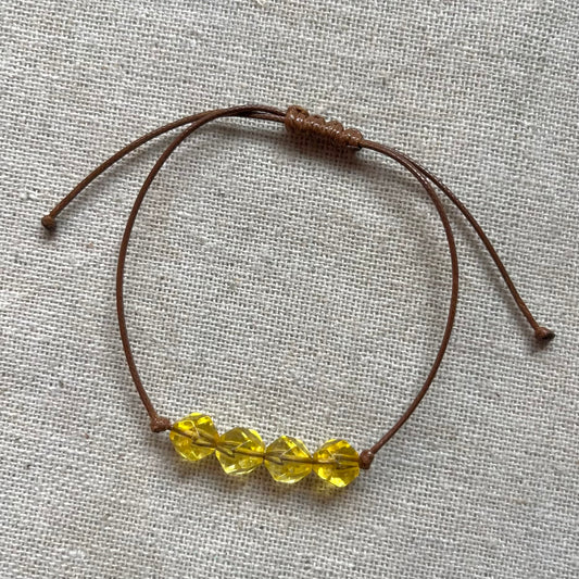 Abundance Cord Bracelet - Citrine