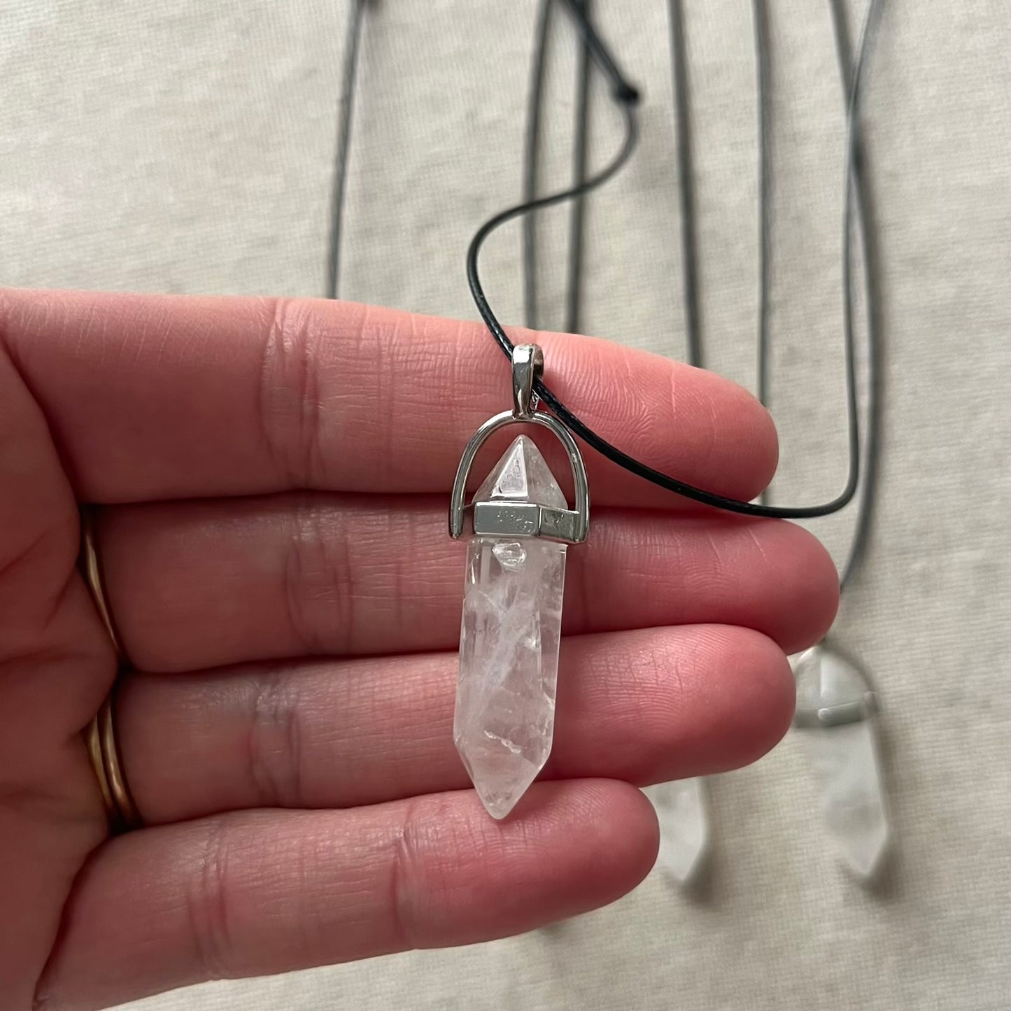 Energy Point Pendant - Clear Quartz