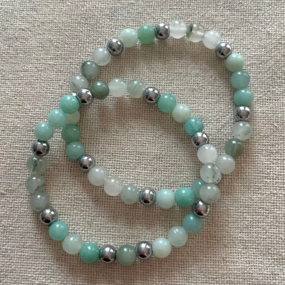 Peace & Grounding Bracelet - Aventurine, Jade & Hematite