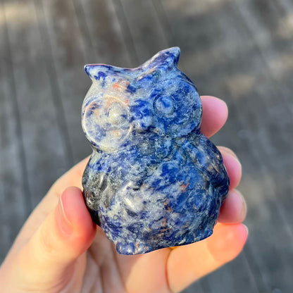 Sodalite Owl Crystal - Wisdom, Truth, Peace