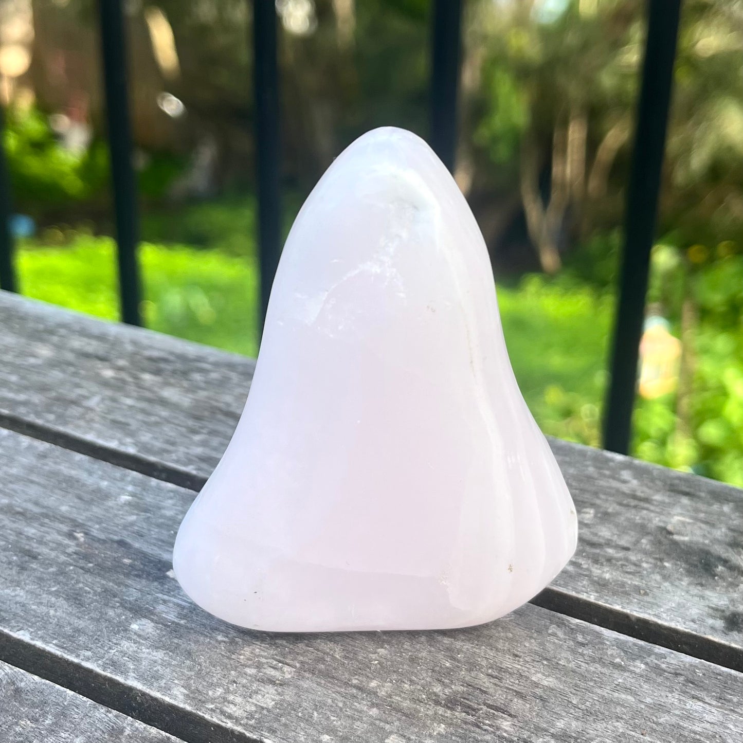 Mangano Calcite Medium Freeform Crystal - Heart Energy, Comfort