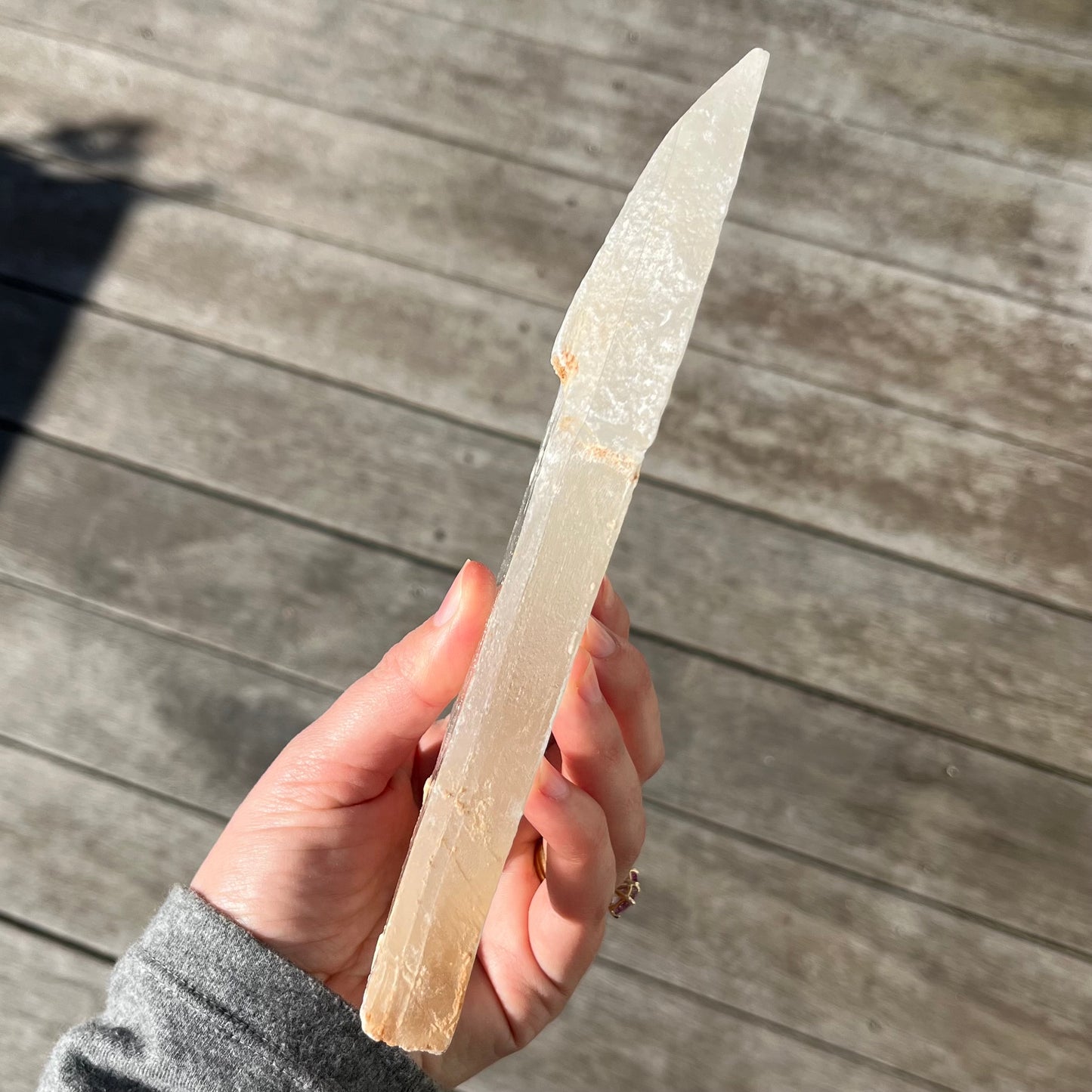 Selenite Large Raw Slab Crystal - High Vibe, Protection, Spiritual Connection