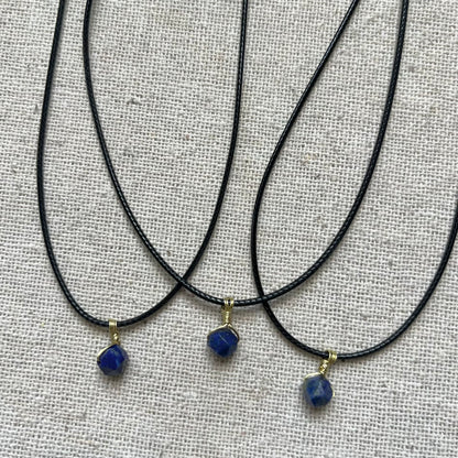Mini Geo Pendant - Lapis Lazuli