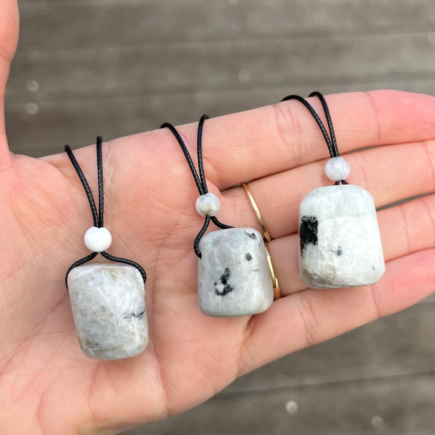 Moonstone Large Polished Stone Pendant - Intuition