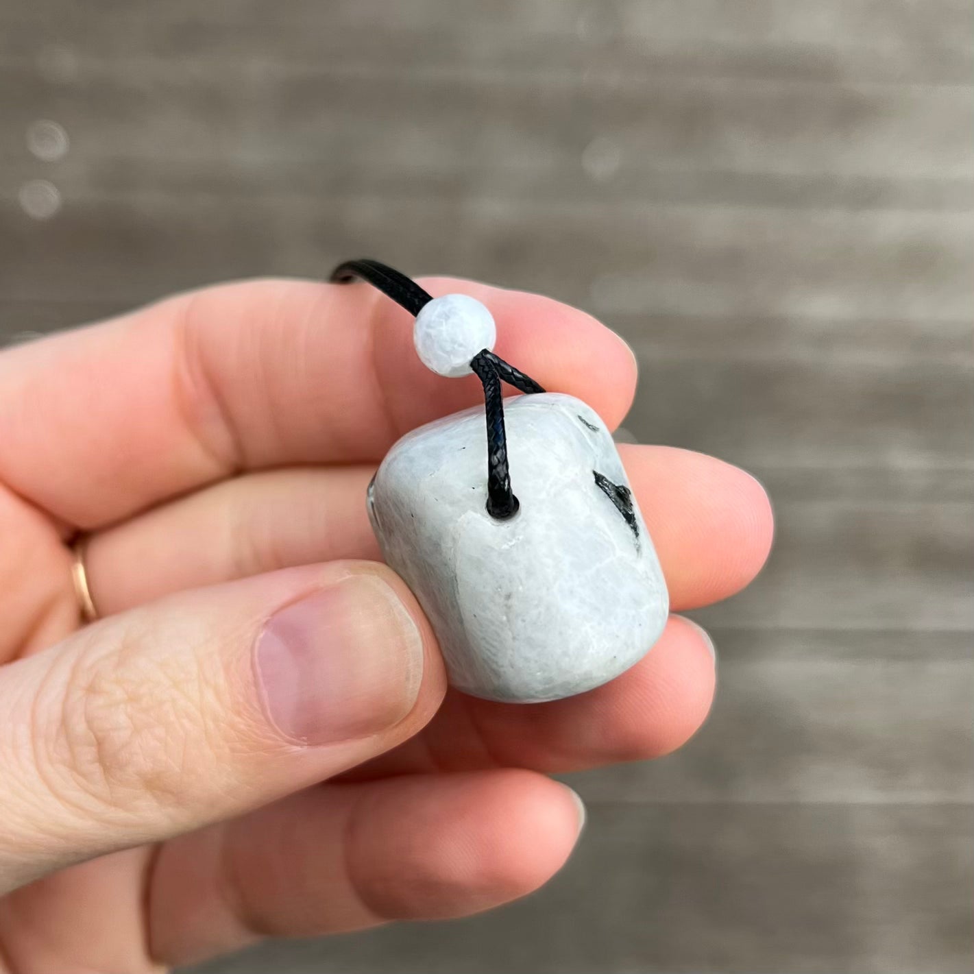 Moonstone Large Polished Stone Pendant - Intuition